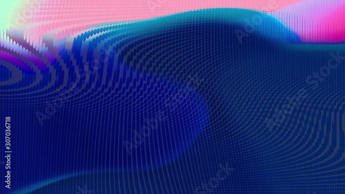 Abstract blurred transparency dot mosaic movie, glowing gradient magical waves. Background for Youtube, opener, Christmas theme, holiday, party, clubs, event, music clips, advertising footage.