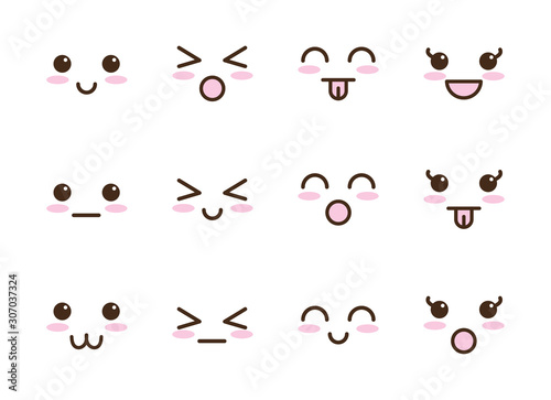 bundle of faces kawaii characters