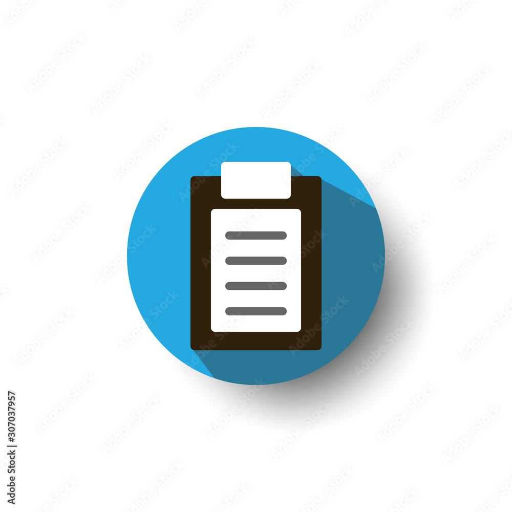 clipboard flat long shadow icon style clipboard flat long shadow icon style