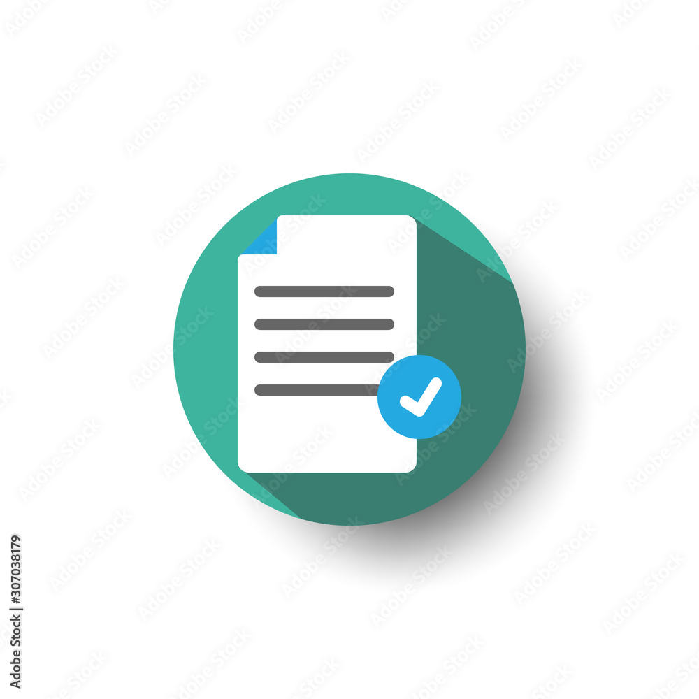 checking file flat long shadow icon style checking file flat long shadow icon style