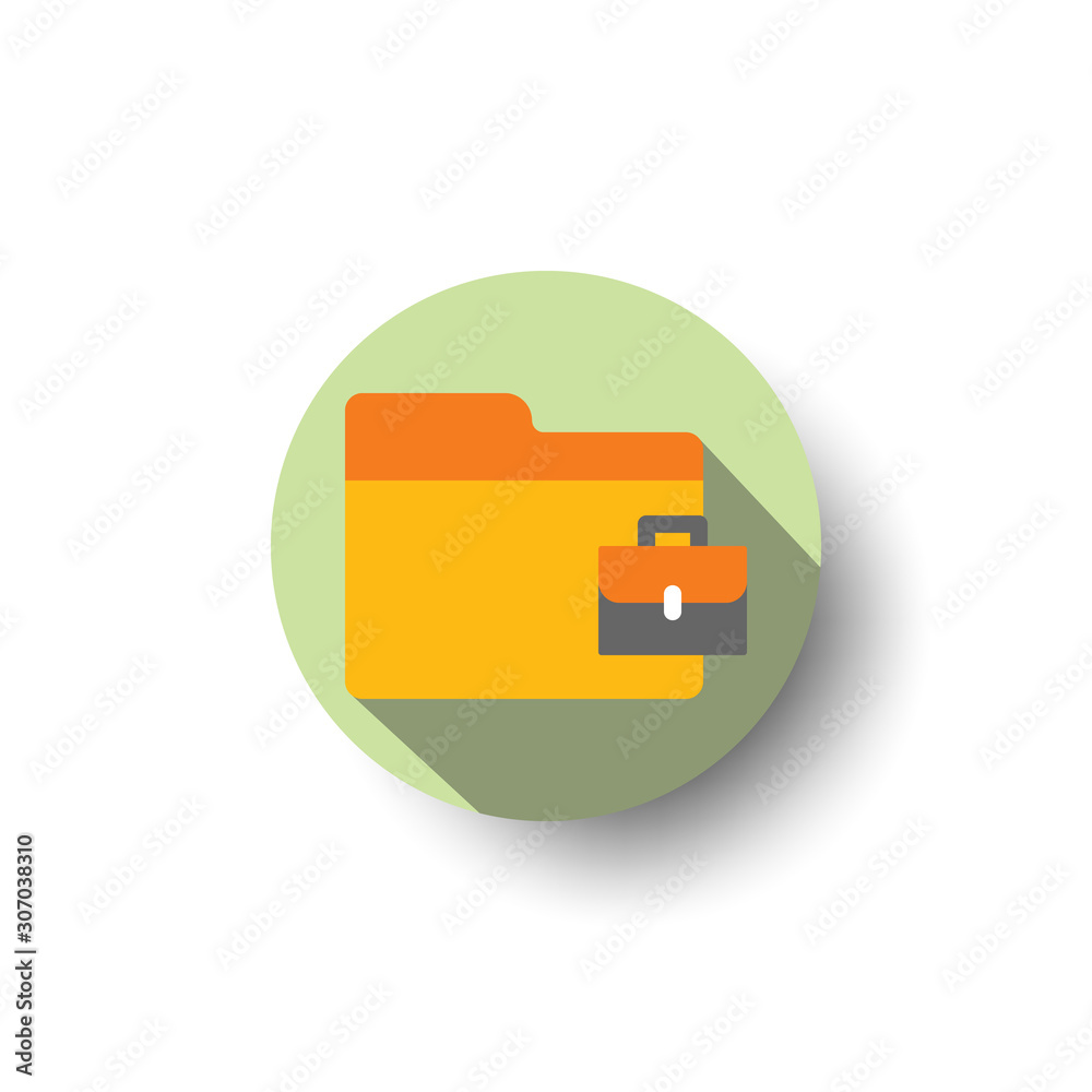 office / working folder flat long shadow icon style office / working folder flat long shadow icon style