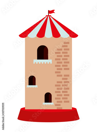 castle tower building park childish icon photo