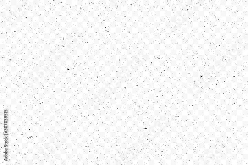 Old grunge black texture. Dark weathered overlay pattern sample on transparent background. Screen background. Vector.