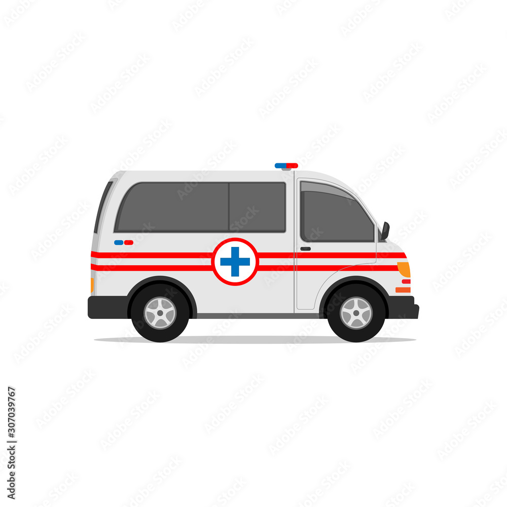ambulance vector design in white with red stripes ambulance vector design in white with red stripes