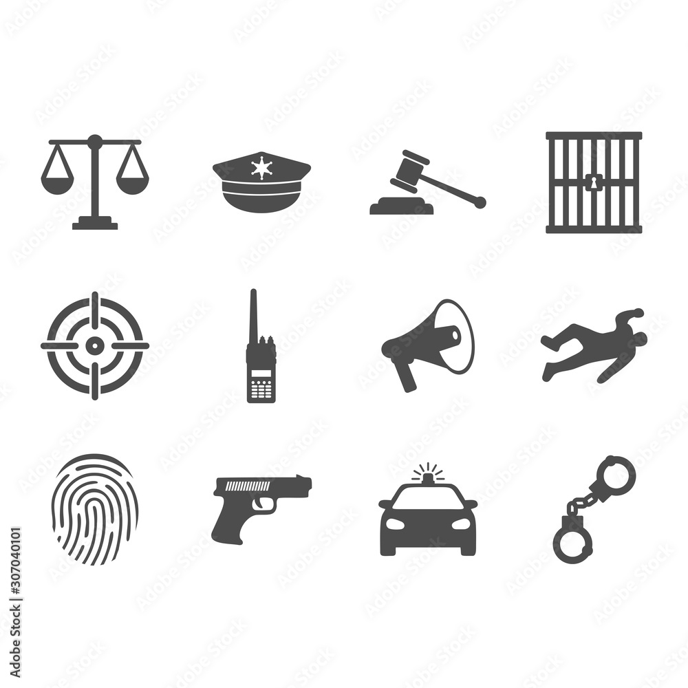 Fototapeta premium police icon vector design symbol