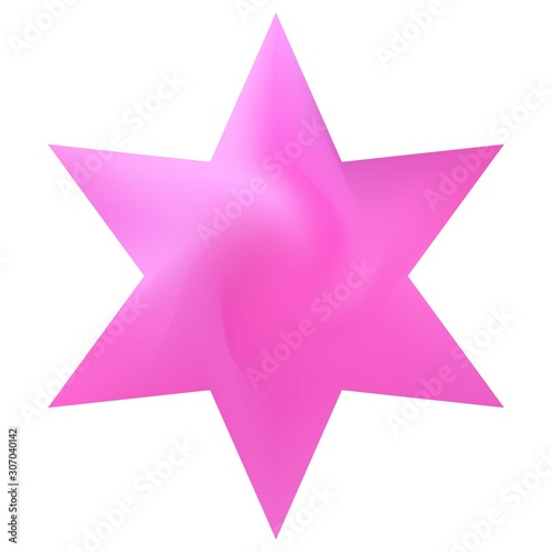 Colored background in the form of hexagram.