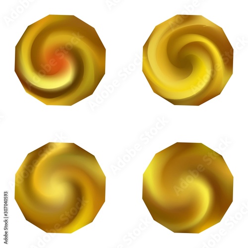 Kit of polygonal blurred backgrounds.