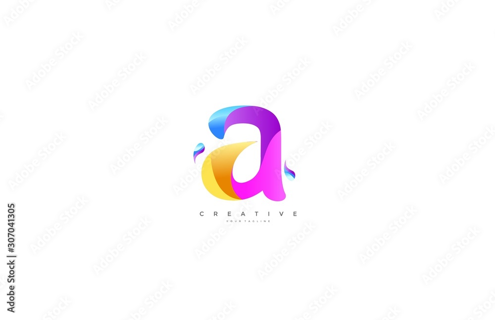 Creative Colorful Letter A Logo Design
