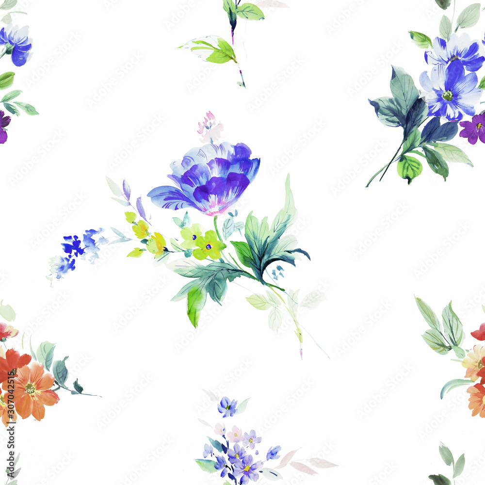 Watercolor flowers illustration Watercolor flowers illustration