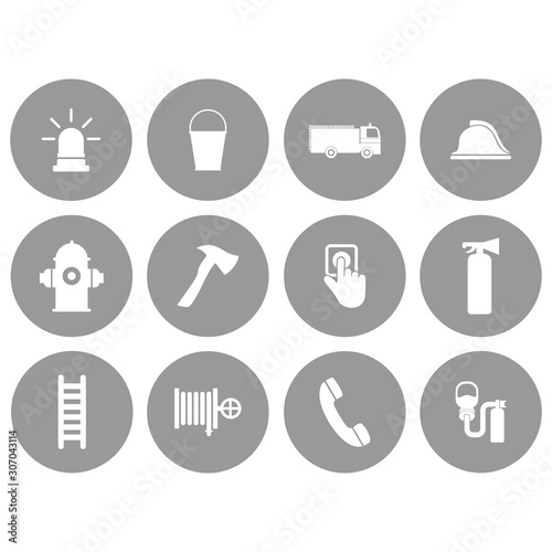 fire emergency tools sign icon vector design symbol