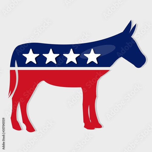 democrat party symbol isolated vector illustration 