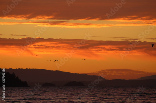 sunset over the sea