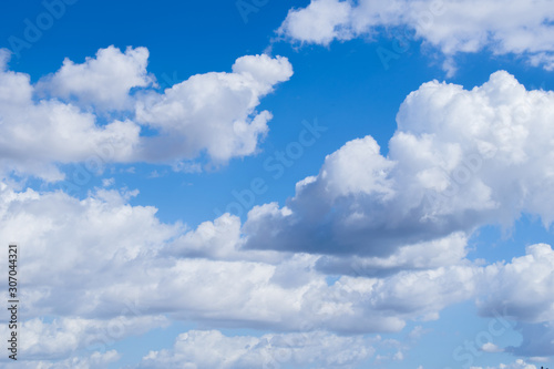 clouds and sunlight on the blue sky