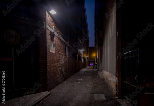 empty back alley at night