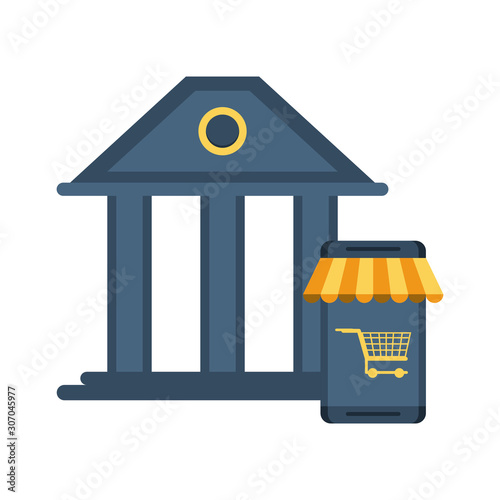 smartphone device with shopping cart