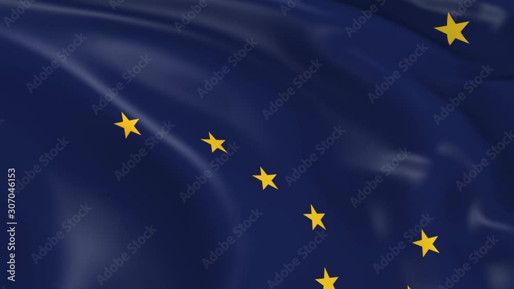 Photo realistic slow motion 4KHD flag of the US State of Alaska waving in the wind. Seamless loop animation with highly detailed fabric texture in 4K resolution. Photo realistic slow motion 4KHD flag of the US State of Alaska waving in the wind. Seamless loop animation with highly detailed fabric texture in 4K resolution.