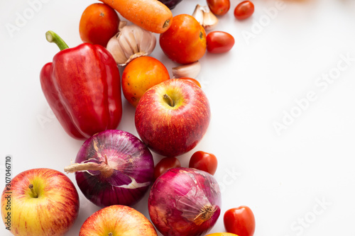 Various colorful vegetable and vegetable beta carotene food