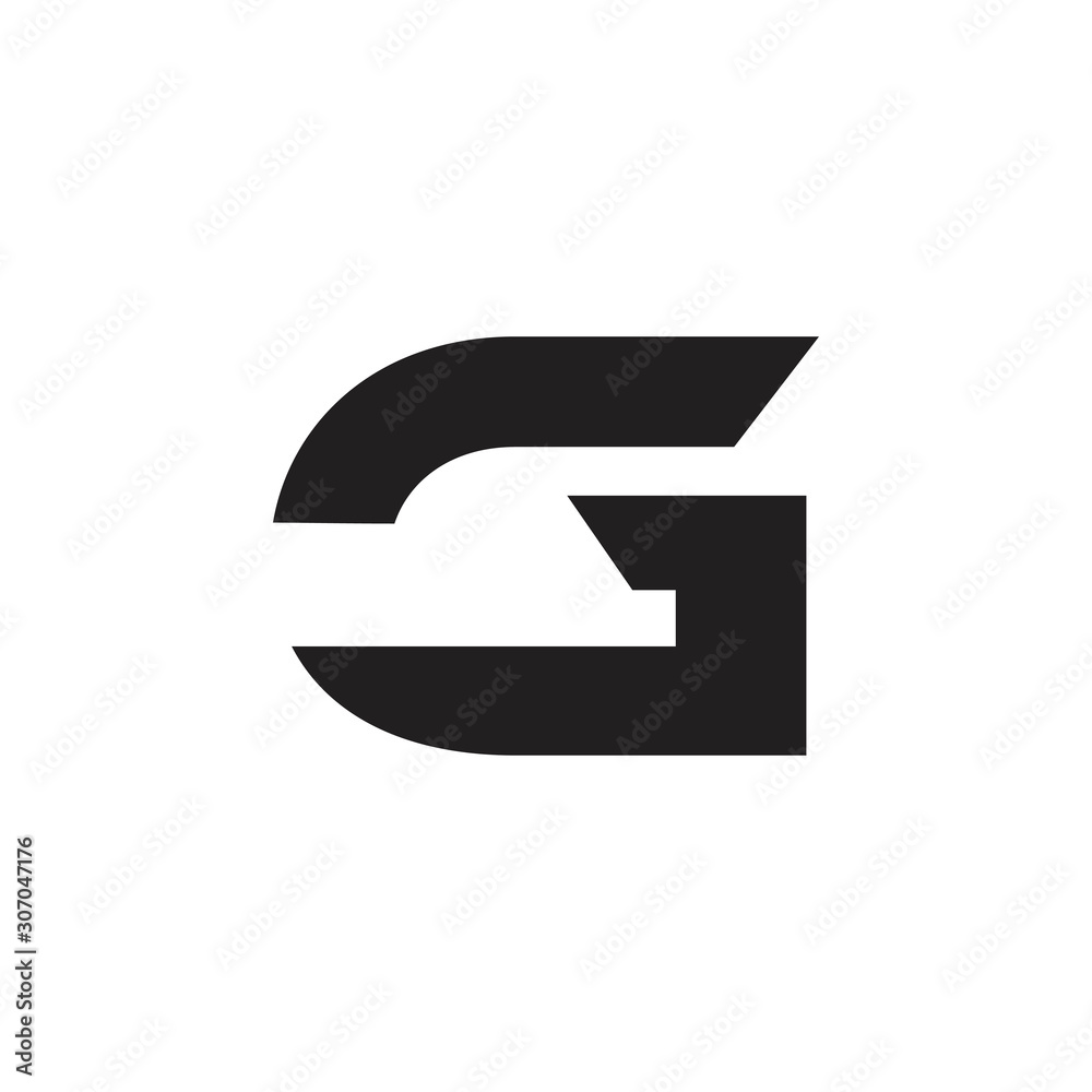 letter g simple geometric motion logo vector letter g simple geometric motion logo vector