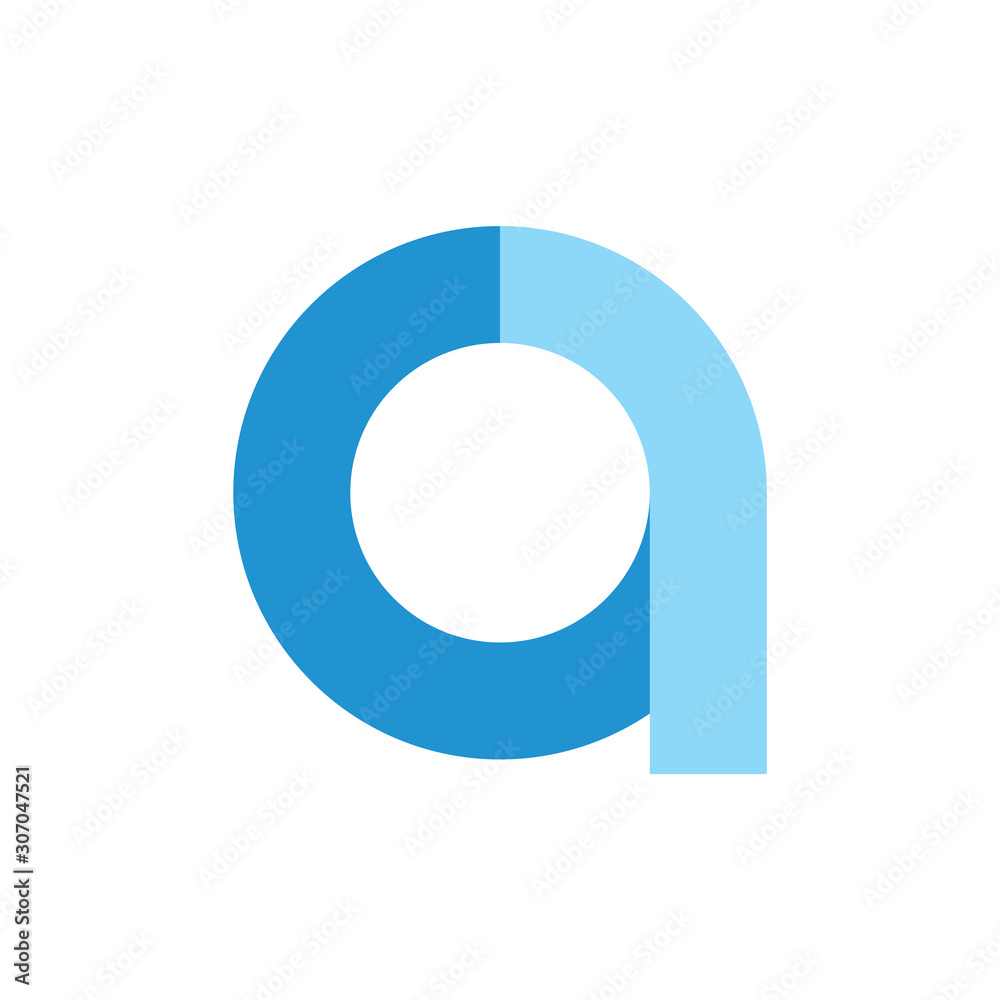 letter a simple blue paper logo vector letter a simple blue paper logo vector