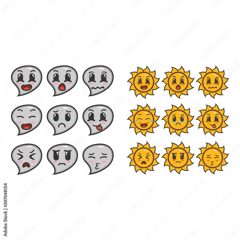 Obraz premium character design mascot vector bundle