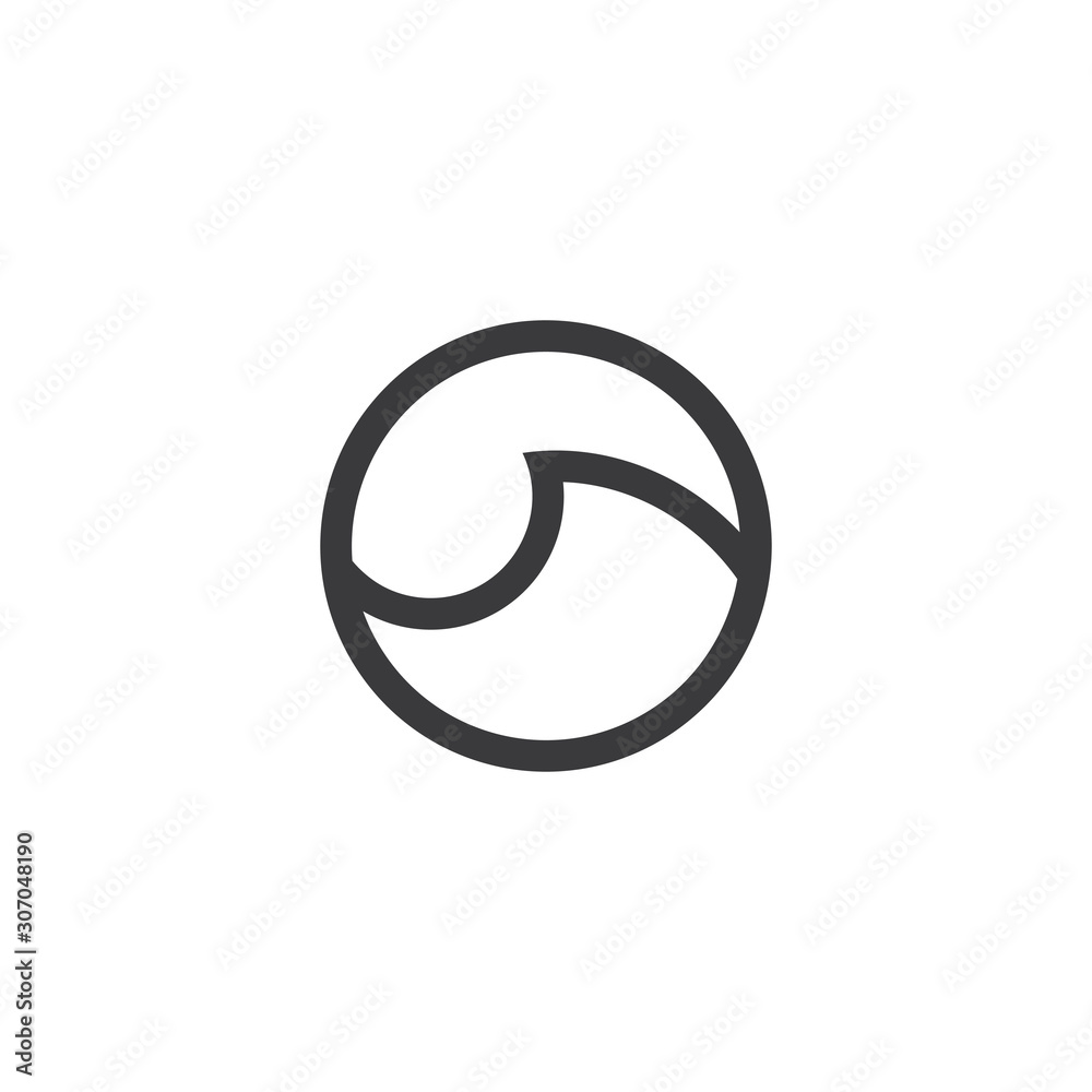 simple circle geometric wave line geometric logo simple circle geometric wave line geometric logo