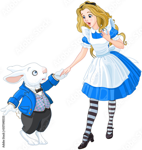 Alice Meets a White Rabbit