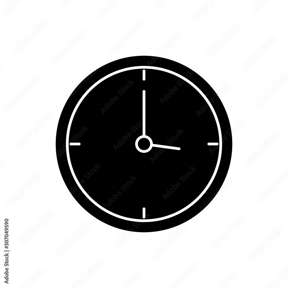 silhouette of clock wall time isolated icon vector illustration design silhouette of clock wall time isolated icon vector illustration design