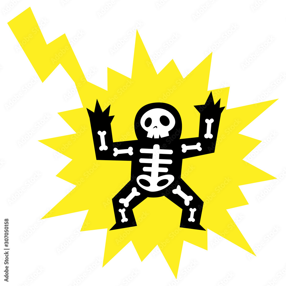 Cartoon Person Struck By Lightning Stock Vector Adobe Stock 