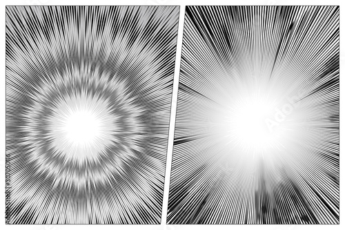 Manga burst speed line effect