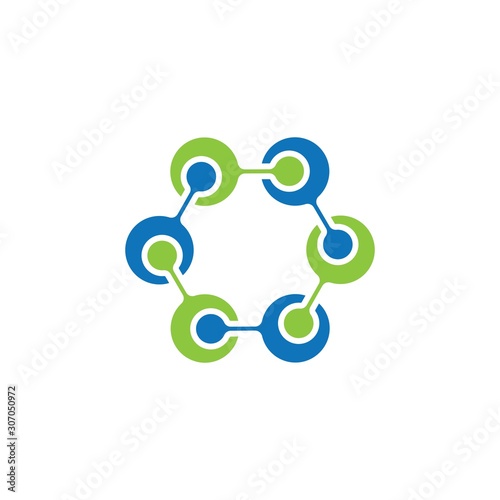 Molecule logo vector icon