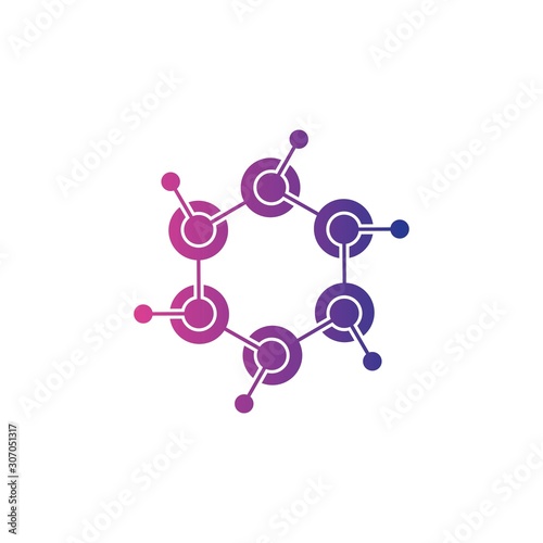 Molecule logo vector icon