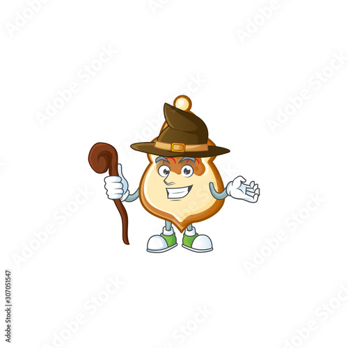 Happy Halloween Witch christmas hat cookies cartoon character style