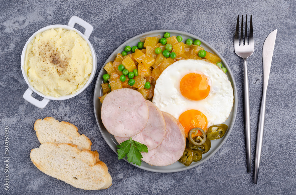 Breakfast serving concept. Breakfast serving concept.