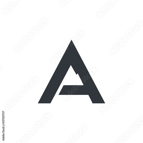 Letter a logo illustration