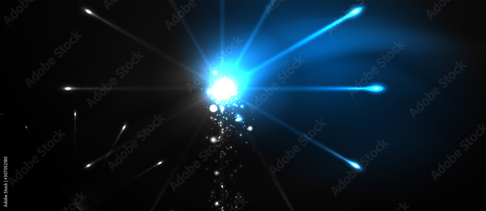 Colorful pyrotechnics show. Sky clouds. Black background. Festival celebration. Abstract fireworks dark sky night.