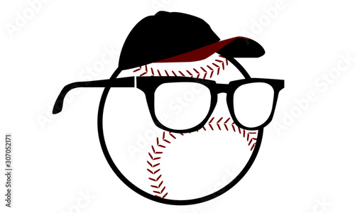 nerd baseball analytics icon