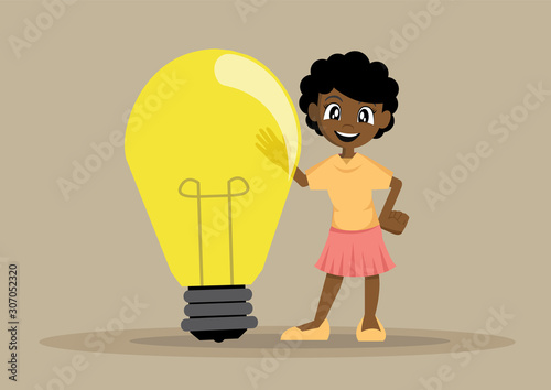 Girl and her big idea.