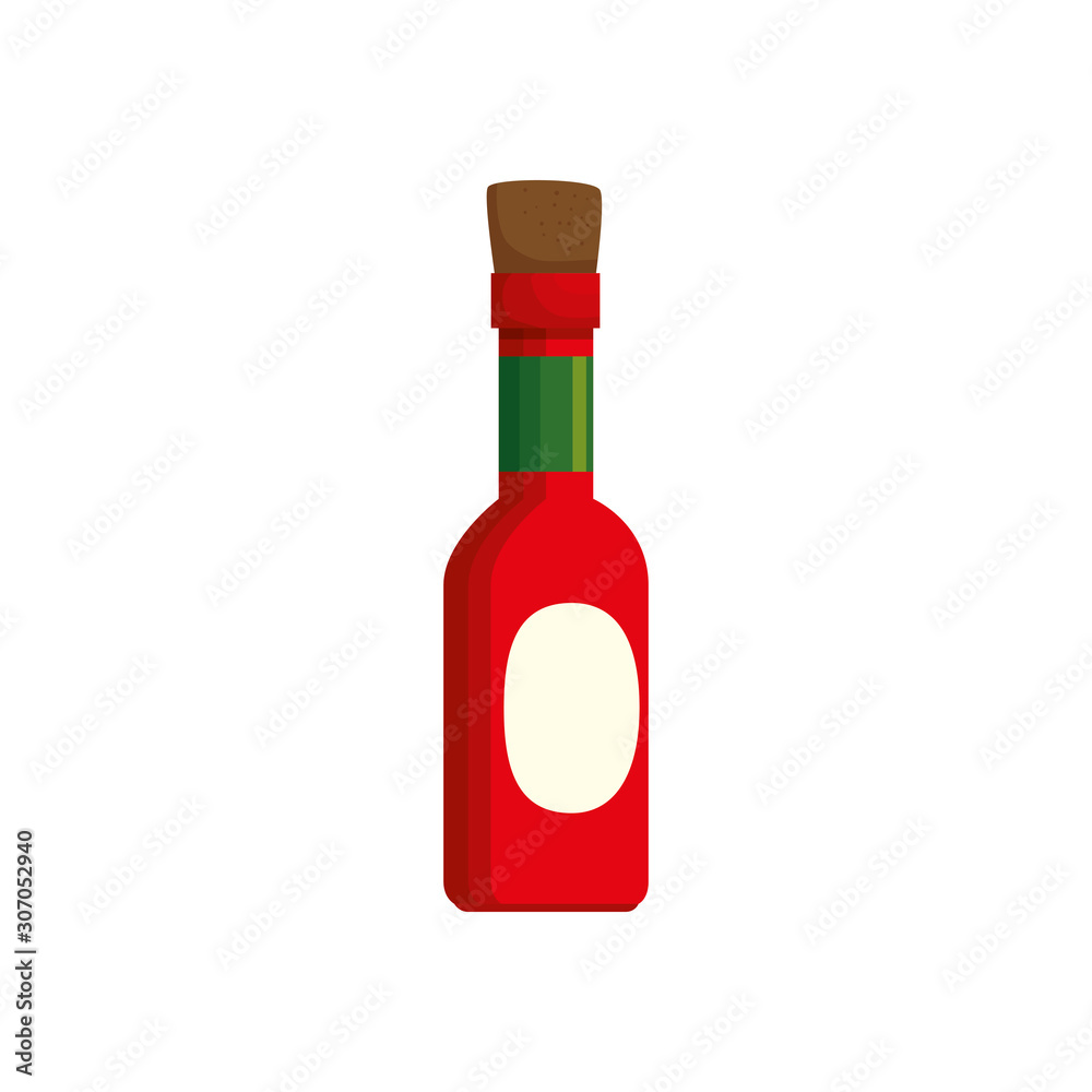 delicious sauce in bottle isolated icon vector illustration design