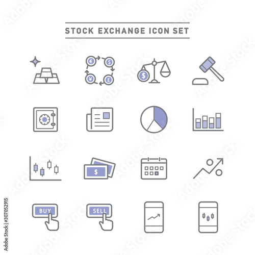 STOCK EXCHANGE ICON SET