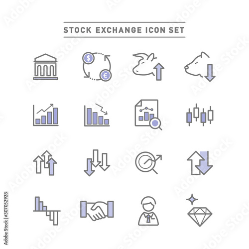 STOCK EXCHANGE ICON SET