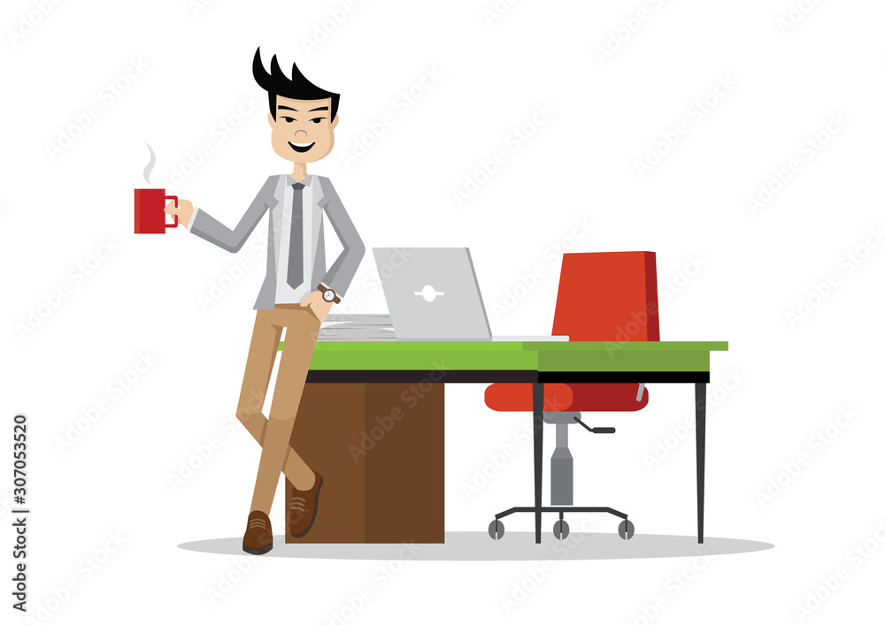 Businessman drinking coffee. Businessman drinking coffee.