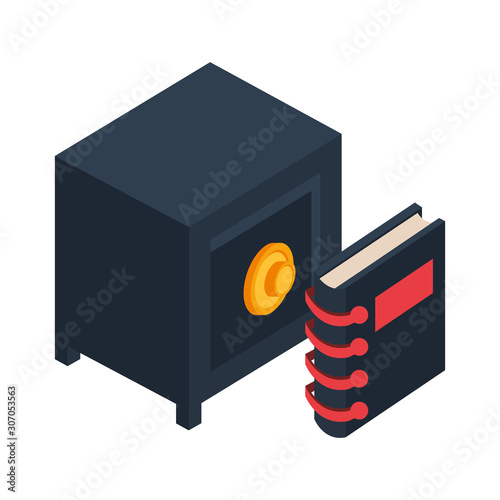 safe box money isolated icon