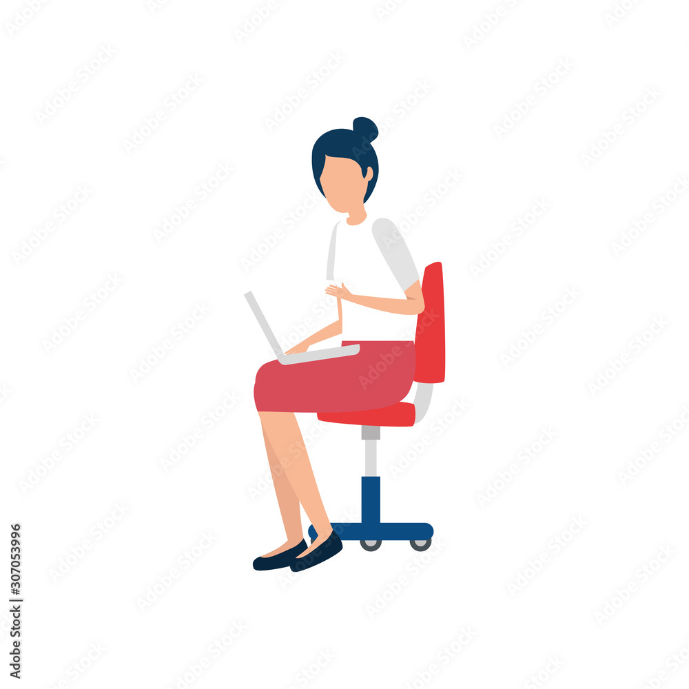 Businesswoman design, Woman business management corporate job occupation and worker theme Vector illustration