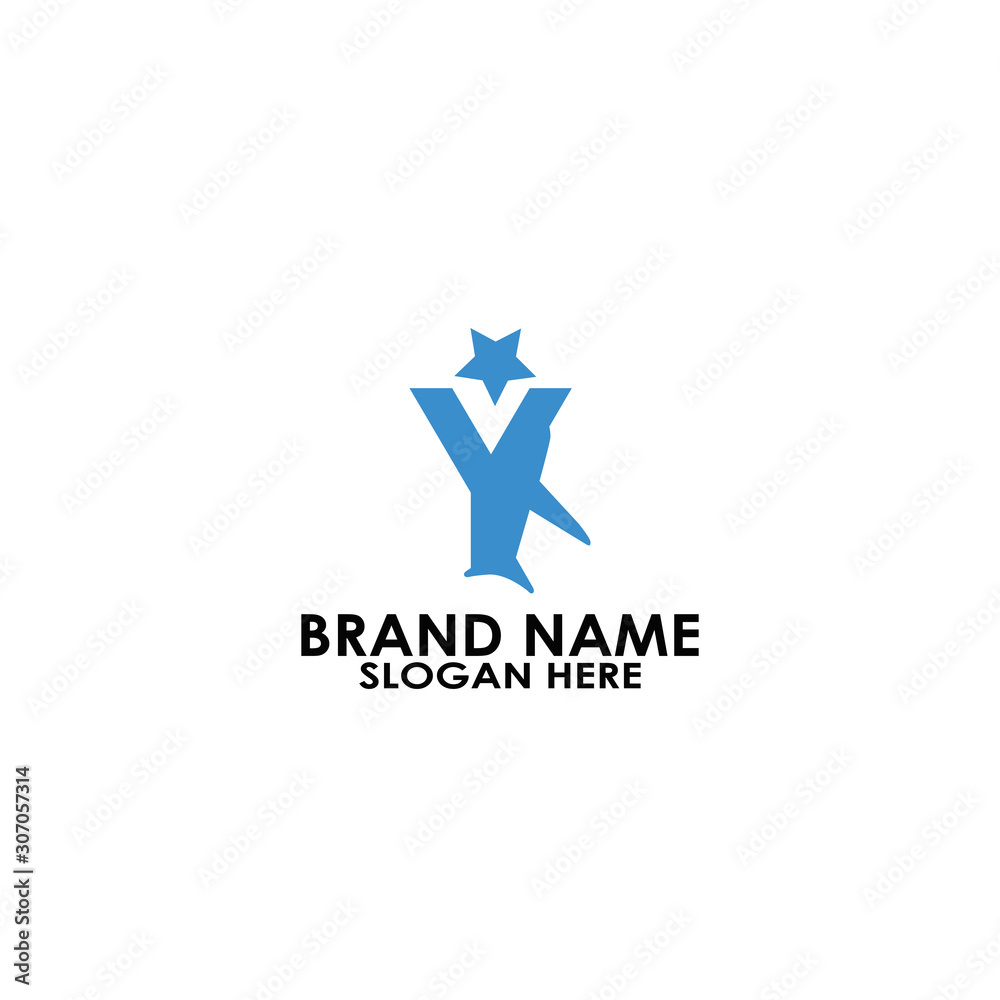 logo letter y with icon airplane vector design logo letter y with icon airplane vector design