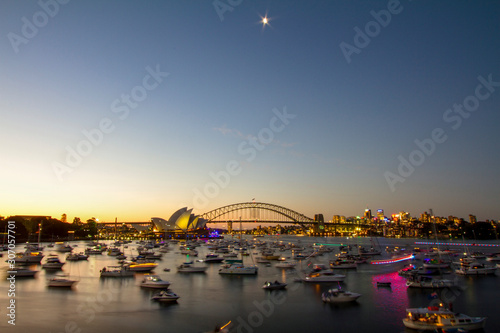 Photography Sunset over Sydney on New Year's Eve