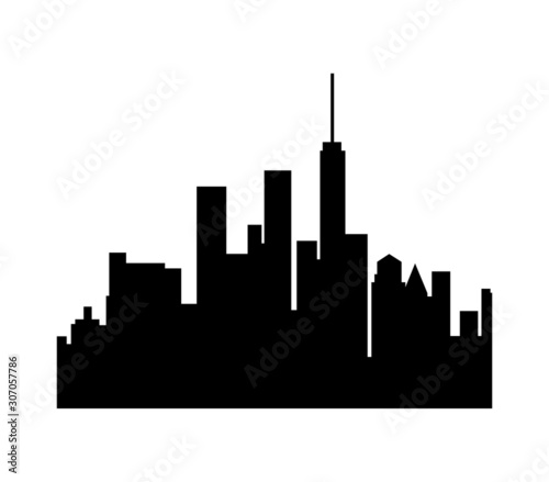 Silhouette vector of building landscape city design eps   format © LeamSign