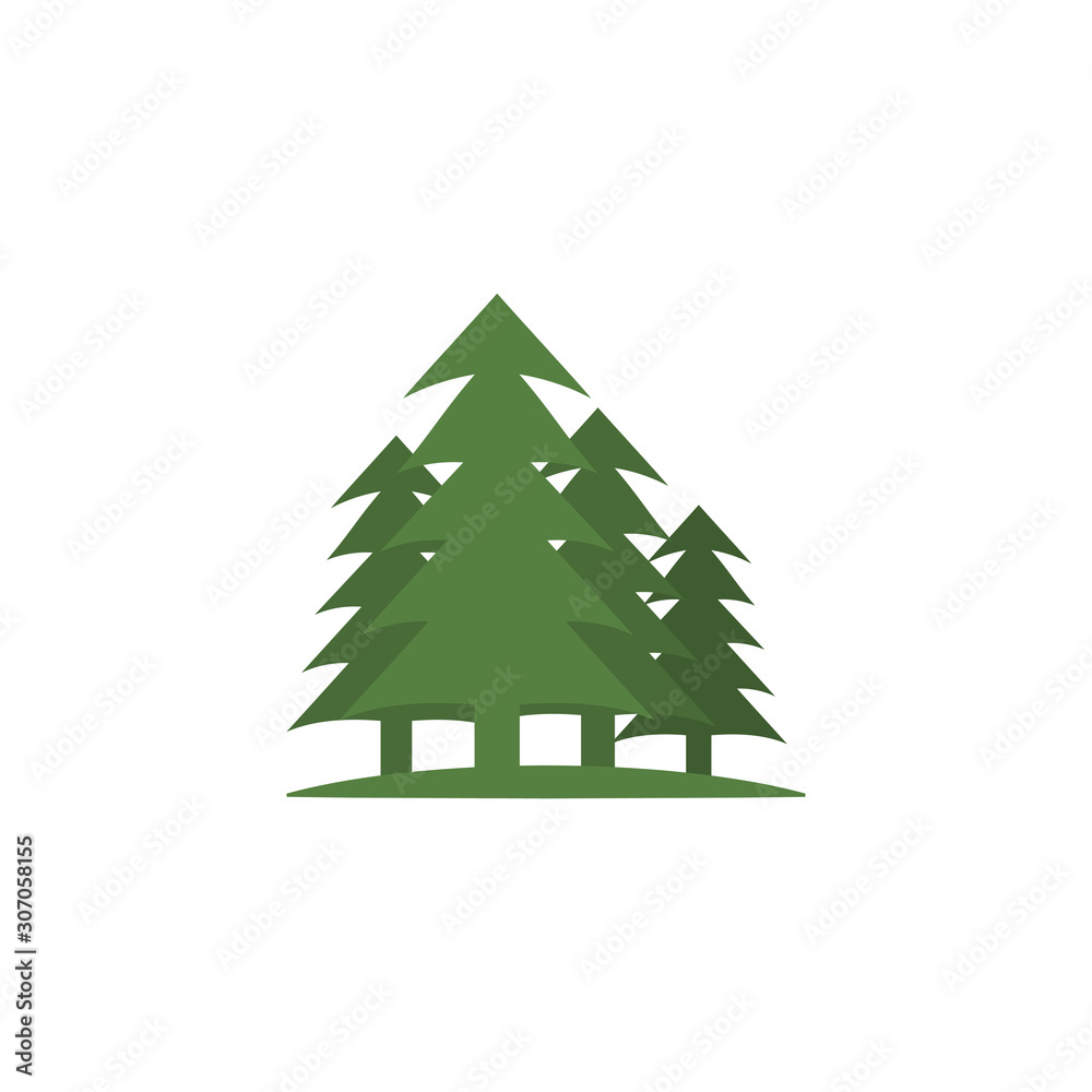 Pine tree icon design template vector isolated Pine tree icon design template vector isolated