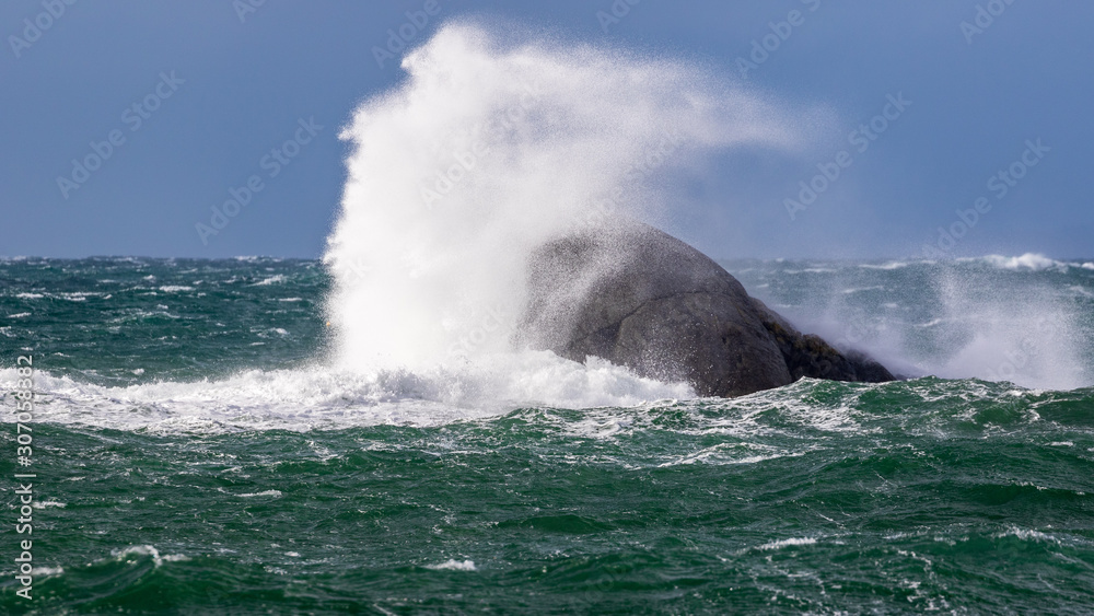 Big Wave Crashing on Rock