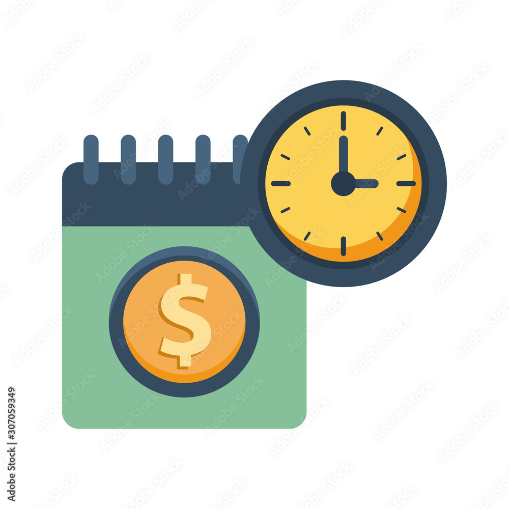 calendar with dollar symbol and watch calendar with dollar symbol and watch