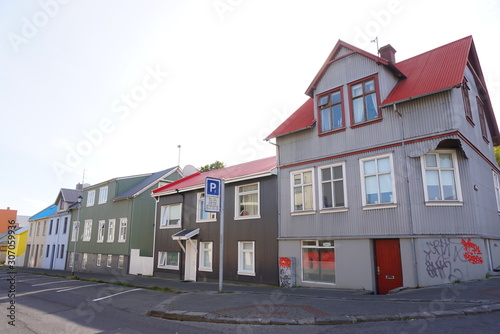 Fototapeta Naklejka Na Ścianę i Meble -  アイスランドの家やショップ